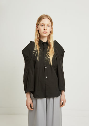 Broad Shirt With Exaggerated Sleeves