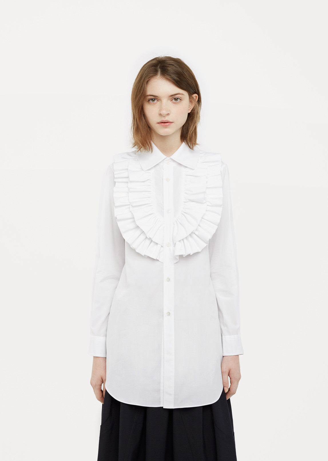 Fornt Ruffle Shirt Front Ruffle Shirt by Comme des Garçons - La Garçonne