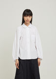 Cotton Broad Puffed Sleeves Shirt