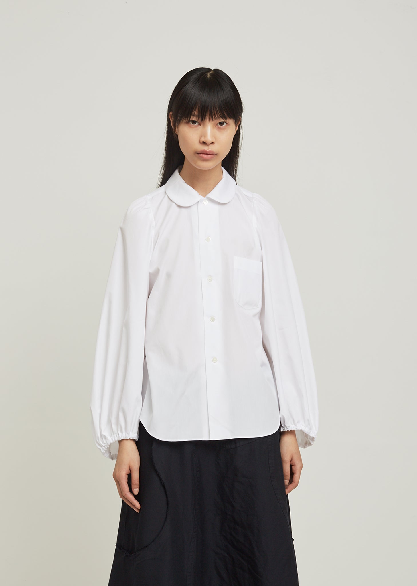 frø Grav Ulejlighed Cotton Broad Puffed Sleeves Shirt by Comme des Garçons- La Garçonne