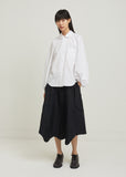 Cotton Broad Puffed Sleeves Shirt