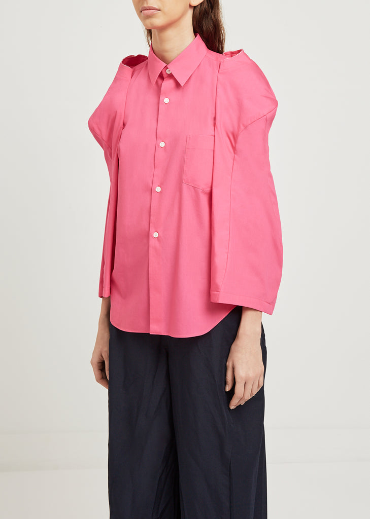 Broad Shirt With Exaggerated Sleeves