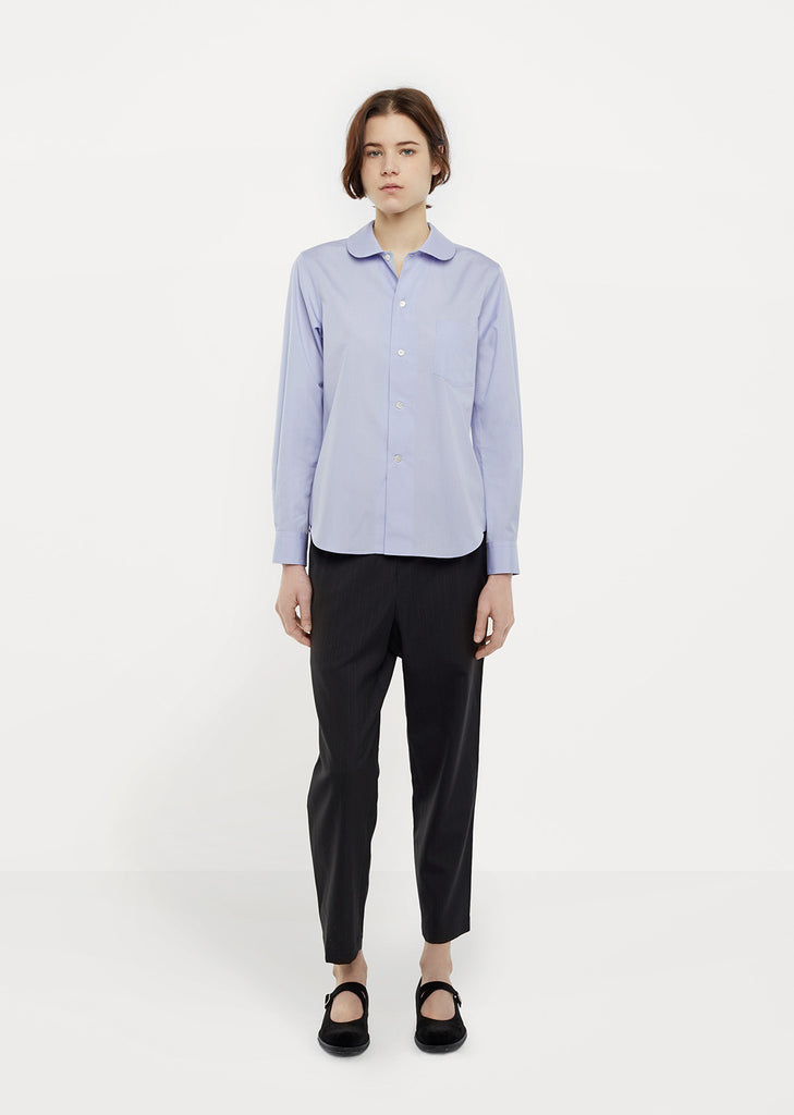 Rounded Collar Cotton Shirt