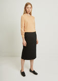 Cotton Twill Straight Skirt