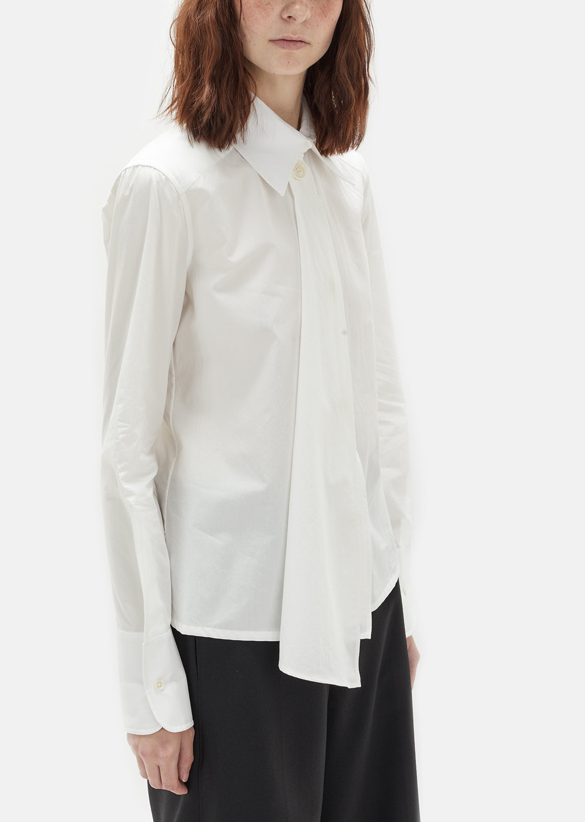 Cotton Poplin Asymmetrical Shirt by Lemaire- La Garonne Cotton Poplin Asymmetrical Shirt by Lemaire- La Garonne