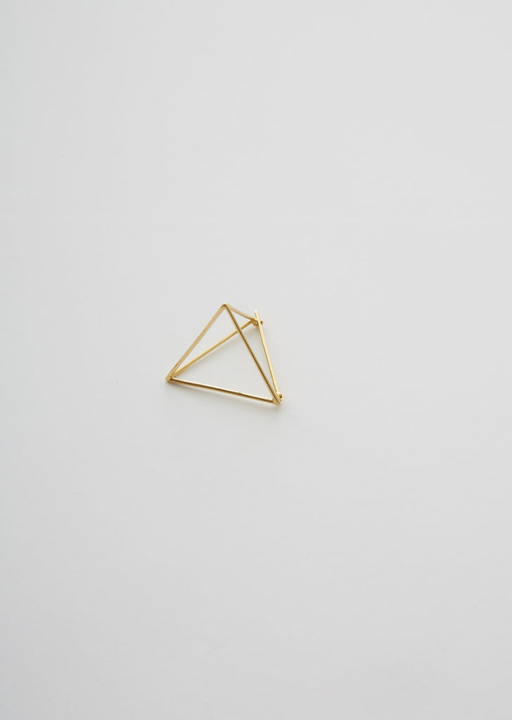 3D Triangle Earring — 20mm