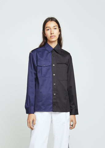 Bicolor Gabardine Shirt
