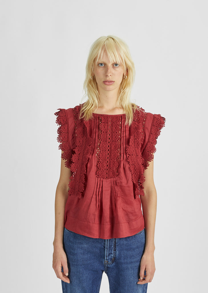 Nandy Lace Embroidered Top