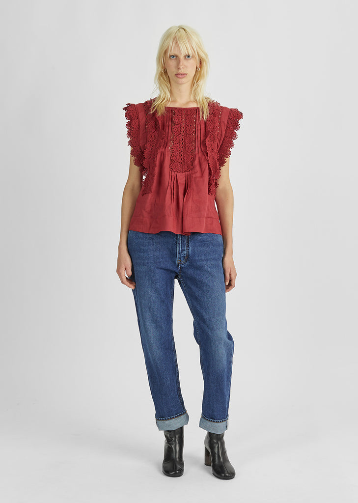 Nandy Lace Embroidered Top