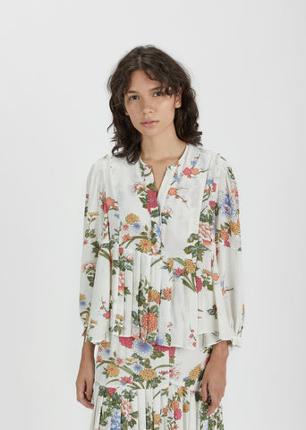 Ivia Printed Silk Blouse