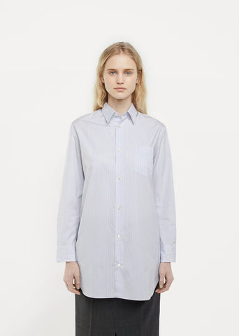 Cotton Poplin Stripe Shirt