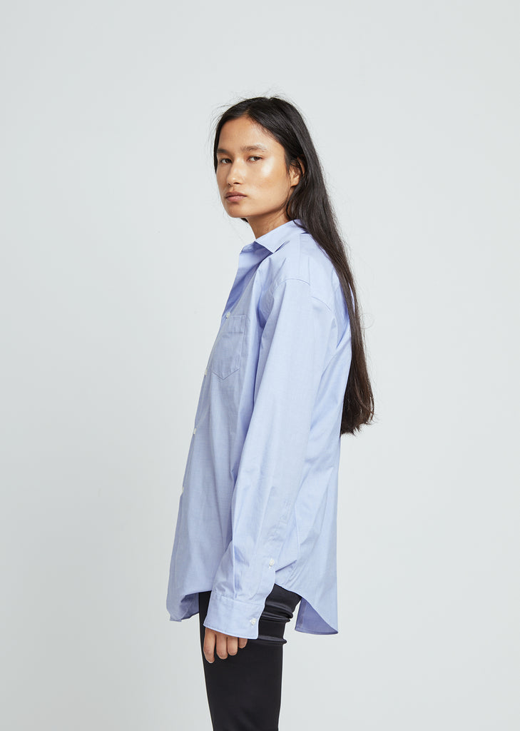 Polyester Cotton Chambray Top