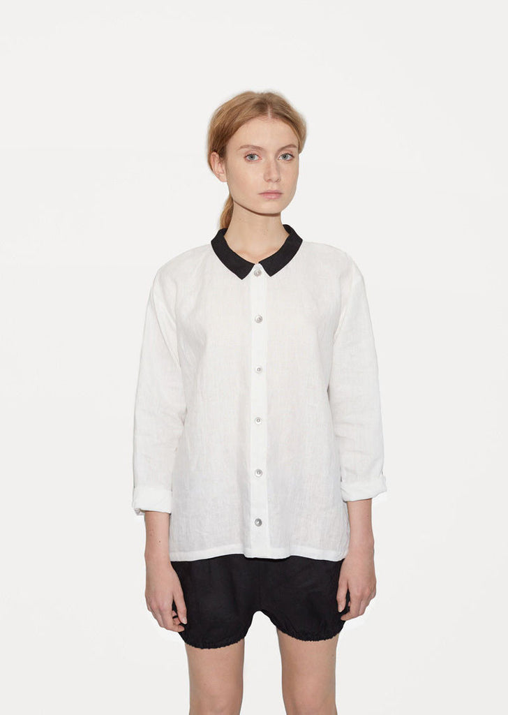 Contrast Linen Shirt