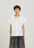 Short Sleeve Cotton Neckerchief Shirt