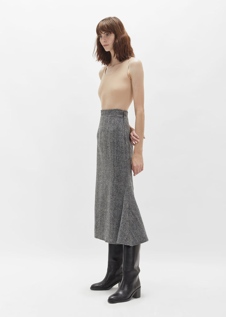 Checked Tweed Skirt