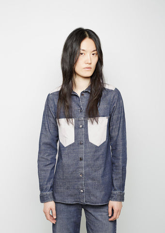Contrast Patch Pocket Shirt