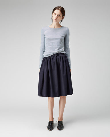 Striped Long Sleeve Shirttail