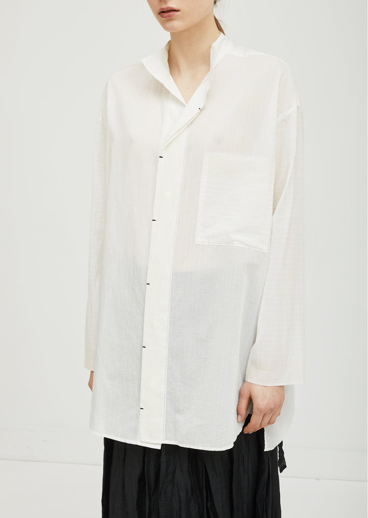 Airy Striped Cotton Shirt