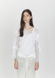 Twisted Draped Soft Tulle Top
