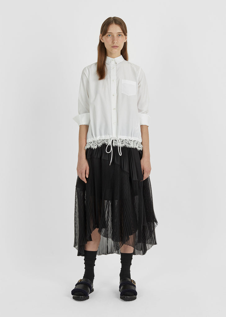 Pleated Asymmetrical Skirt