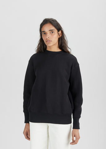 Sponge Lace-Up Back Sweatshirt