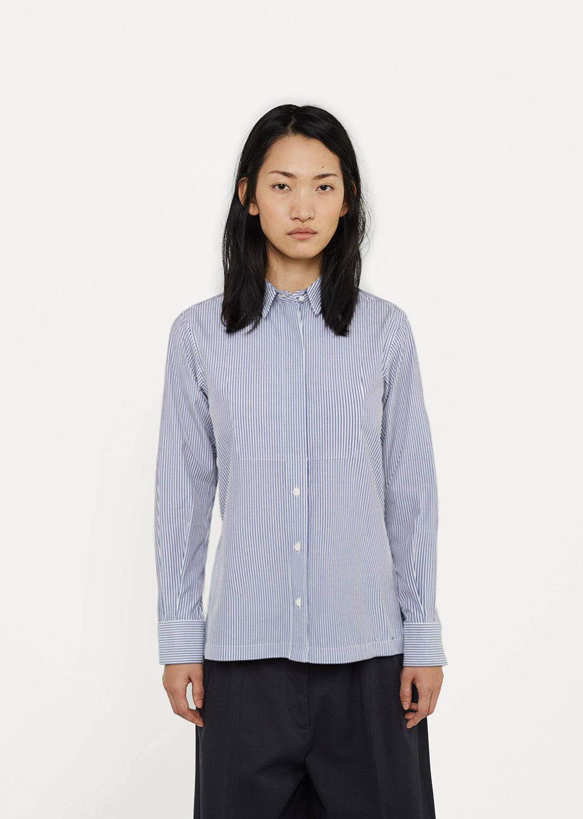 Striped Cotton Shirt with Back Pleats by Sacai - La Garçonne