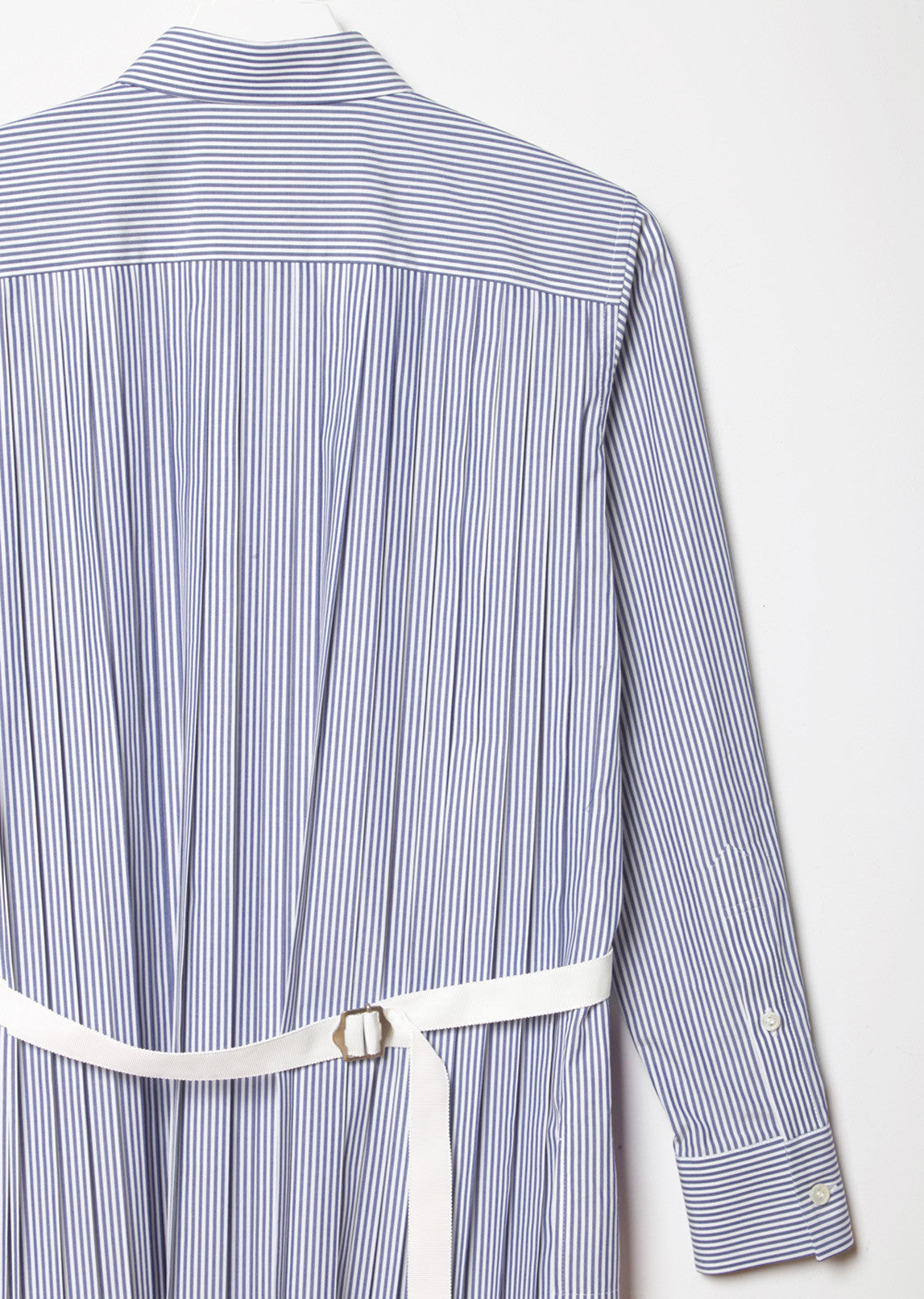 Striped Cotton Shirt with Back Pleats by Sacai - La Garçonne