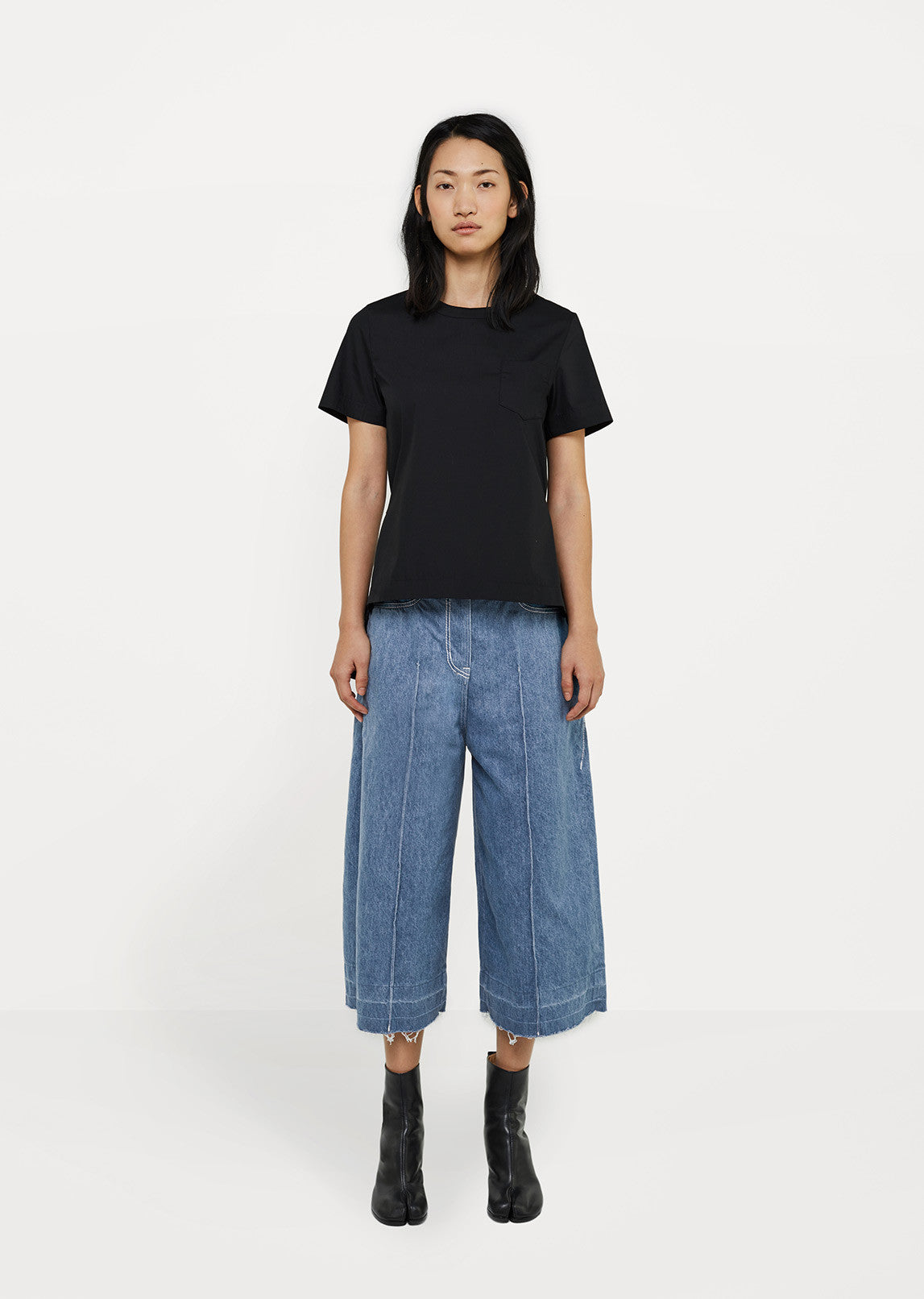 新品 SAROUEL CULOTTES DENIM 01 Denim Culottes by Sacai - La Garçonne
