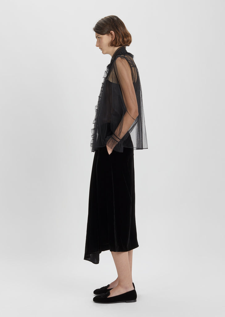 Three Panel Velvet Skirt by Simone Rocha- La Garçonne