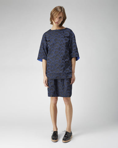 Scallop Jacquard Top