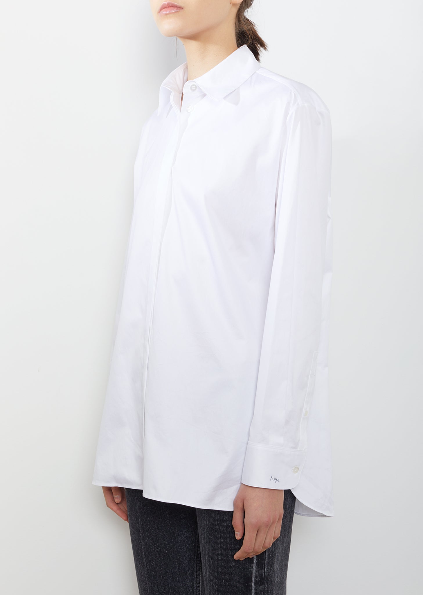 Big Juliette Sea Island Cotton Shirt by The Row- La Garçonne