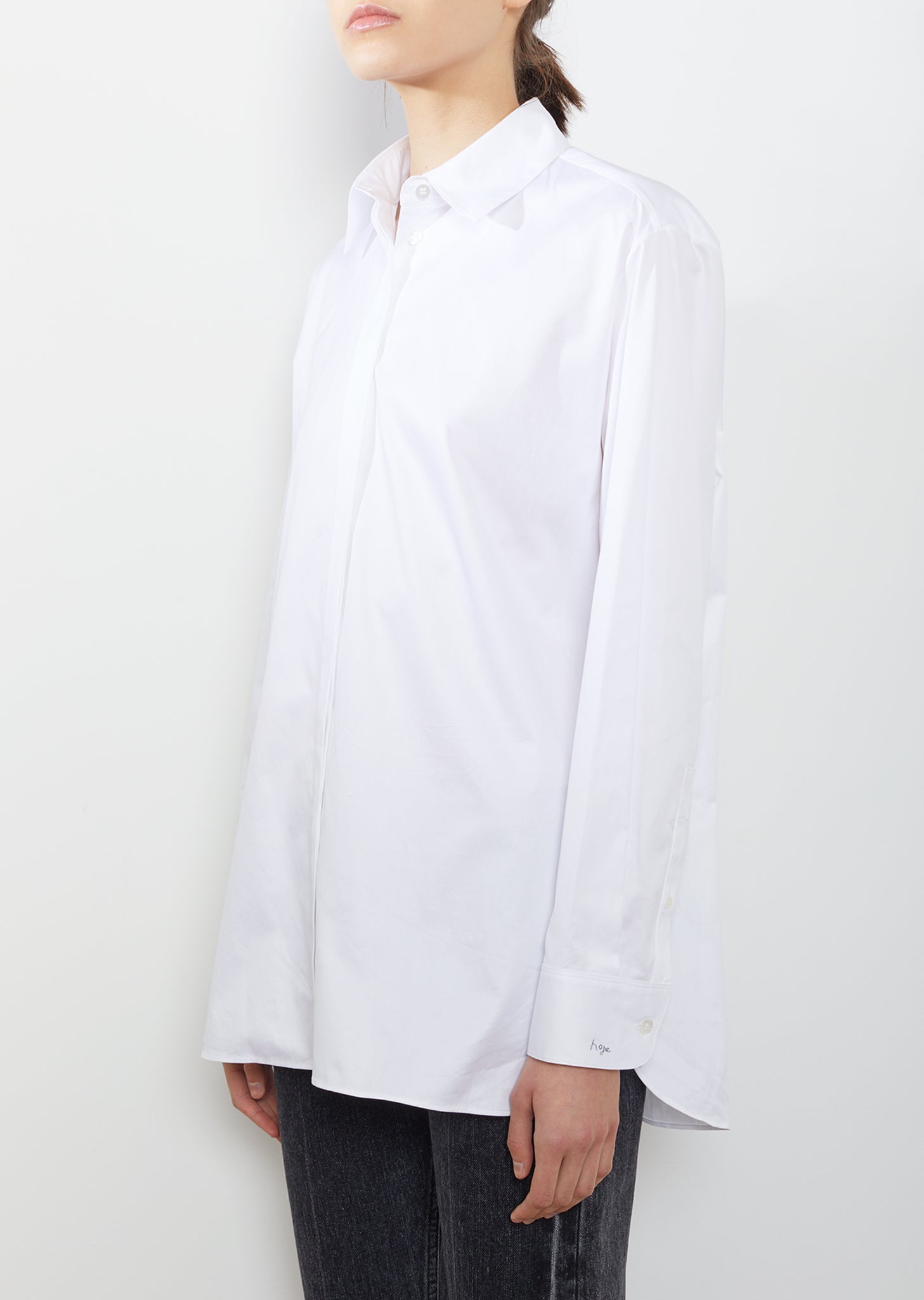 Big Juliette Sea Island Cotton Shirt by The Row- La Garonne Big Juliette Sea Island Cotton Shirt by The Row- La Garonne