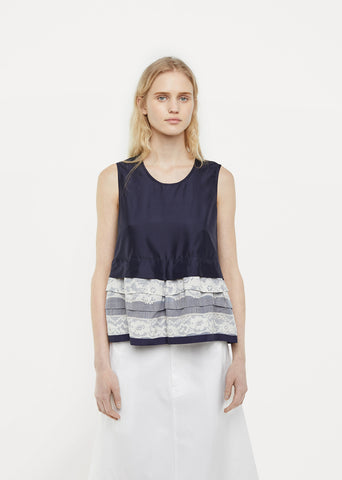 Lace Pattern Print Top