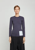 Fitted Inside-Out Long Sleeve Top