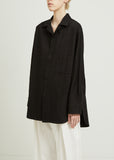 Soft Twill Wide Sleeve Blouse