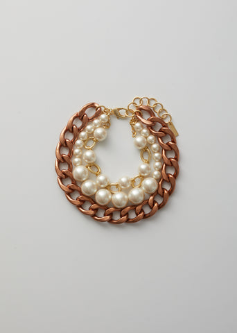 Pearl and Chain Necklace