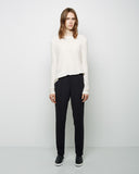 High-Waisted Poly Crepe Trouser