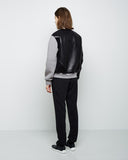 Leather Neoprene Varsity Jacket
