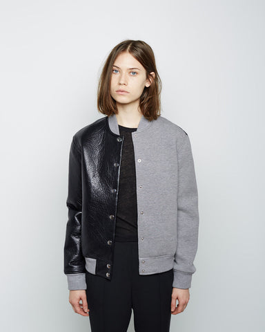 Leather Neoprene Varsity Jacket
