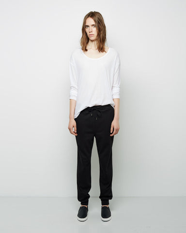 Leather Waistband Sweatpants