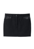Leather Yoke Skirt