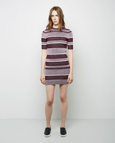 Short Sleeve Rib Knit Dress