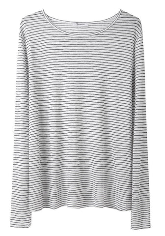 Stripe Linen L/S Tee