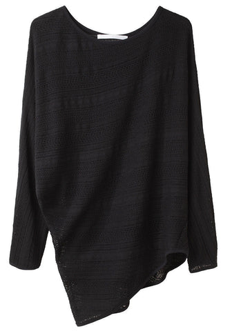 Asymmetric Pointelle Tunic