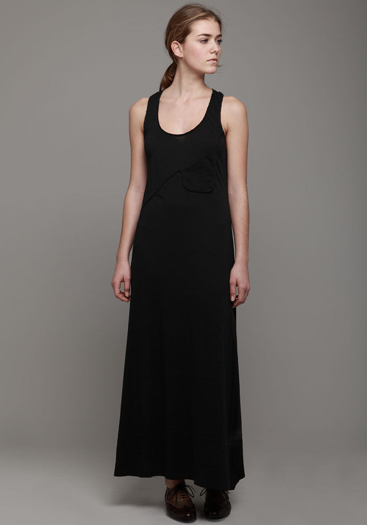 Jersey Seamed Pocket Gown