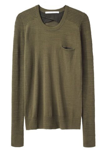 Solid Knit Crew Neck