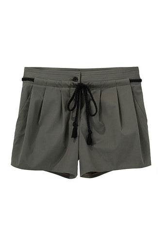 Cotton Suiting Pleated Short