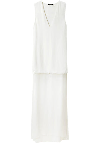 Double Georgette V-Neck Gown