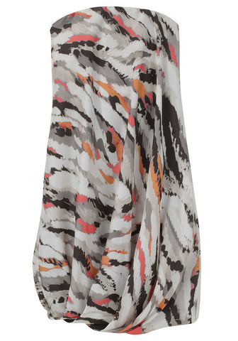 Side Drape Strapless Dress