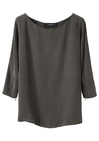 Silk Boatneck Top